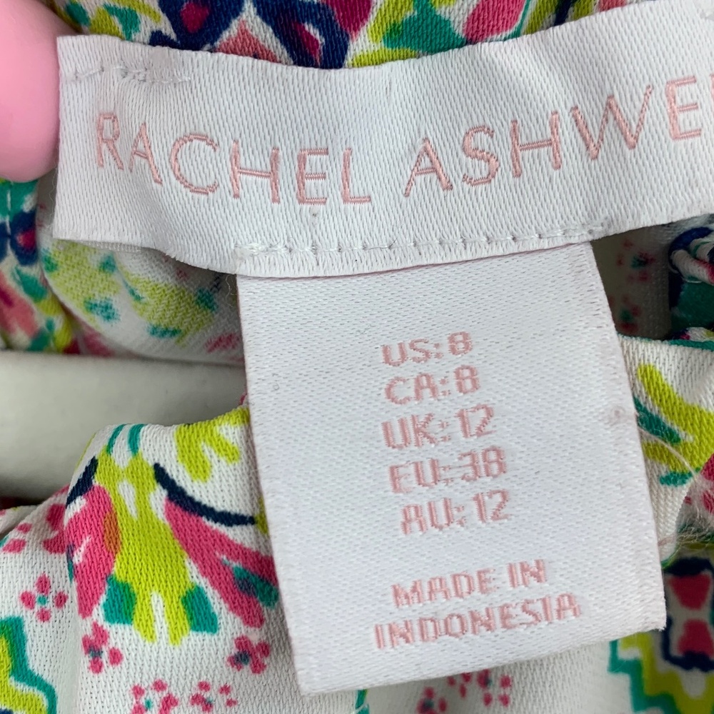 Rachel Ashwell Printed Halter Mini Dress Sz 8 - Picture 9 of 10